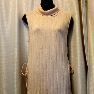 Anthropologie lace up mock neck tunic dress